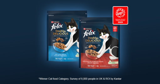 FELIX Doubly Delicious dry voted product of the year 2025