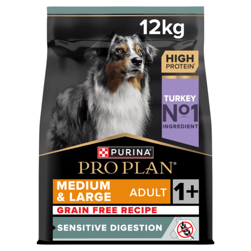 PRO PLAN® Medium and Large Grain Free Sensitive Digestion Turkey Dry Dog Food