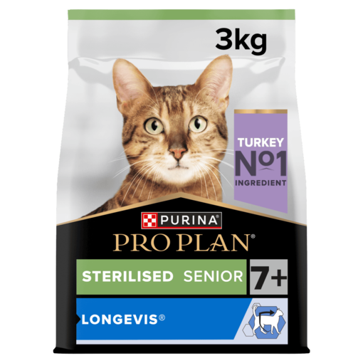 PRO PLAN® Adult 7+ Sterilised LONGEVIS Turkey Dry Cat Food