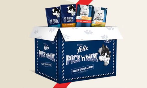 Felix box with products