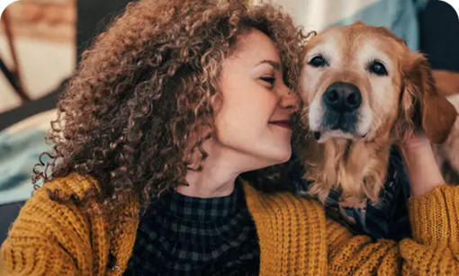 Winalot dog with owner