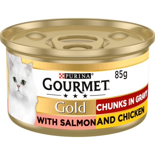 GOURMET™ Gold Chunks in Gravy Salmon and Chicken Wet Cat Food