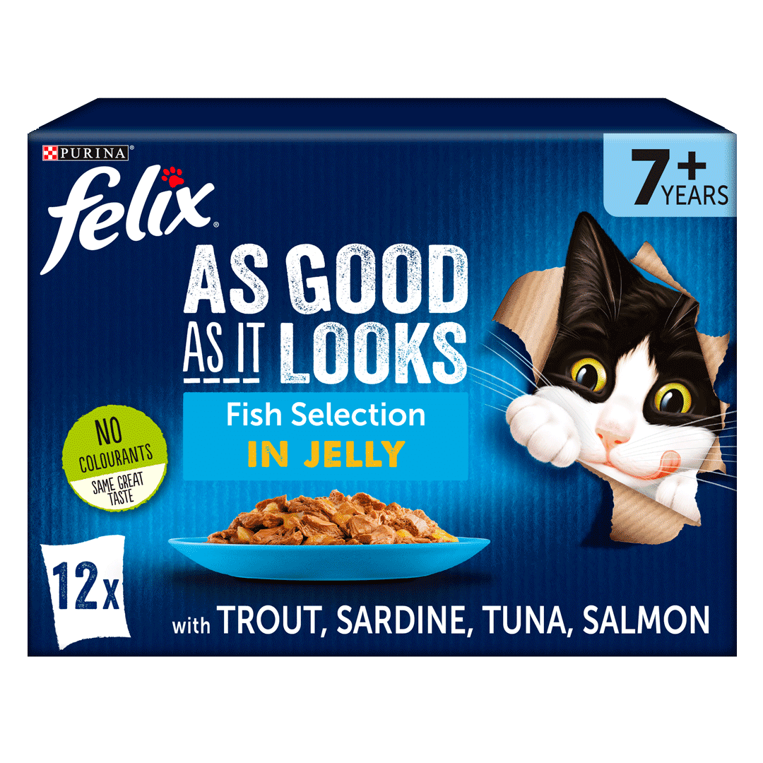 FELIX® As Good As it Looks 7+ Fish Selection in Jelly Wet Cat Food