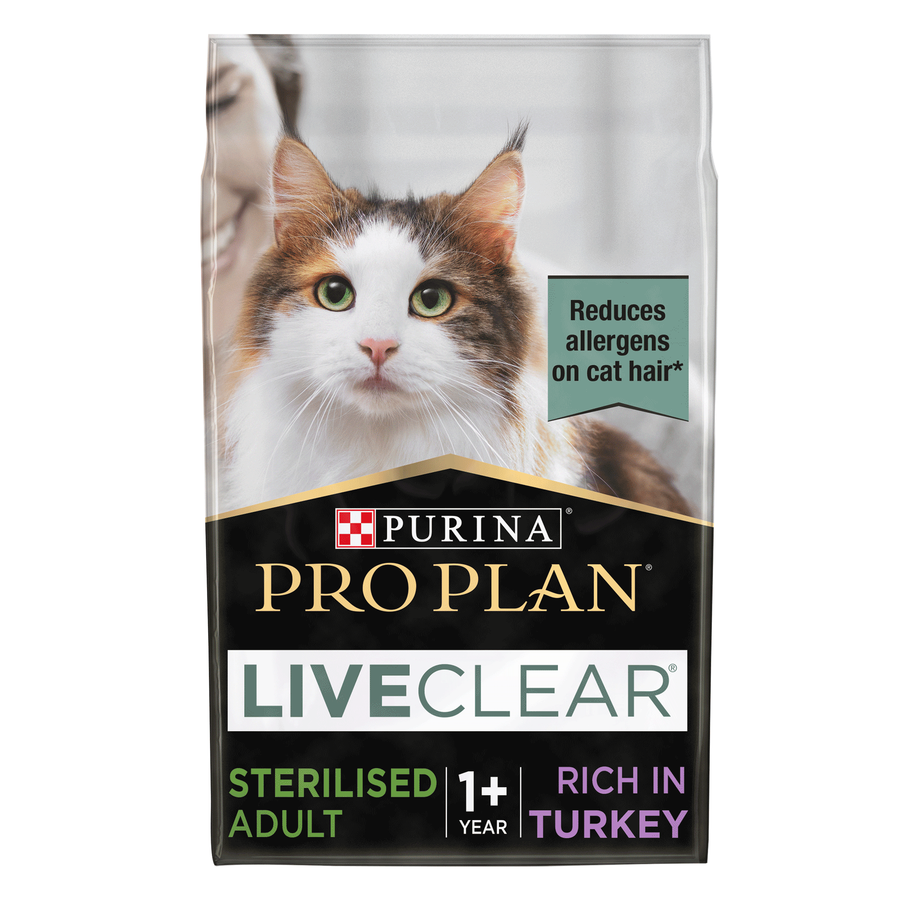 PRO PLAN® Allergen Reducing Sterilised LIVECLEAR® Turkey Dry Cat Food