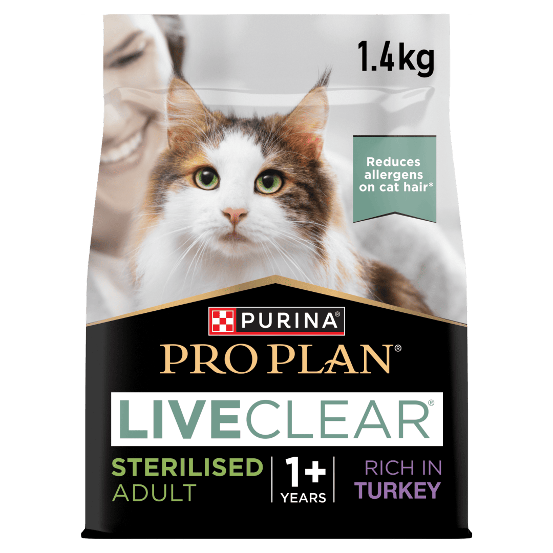 PRO PLAN® Allergen Reducing Sterilised LIVECLEAR® Turkey Dry Cat Food