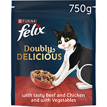FELIX® Doubly Delicious Beef, Chicken & Vegetables Dry Cat Food
