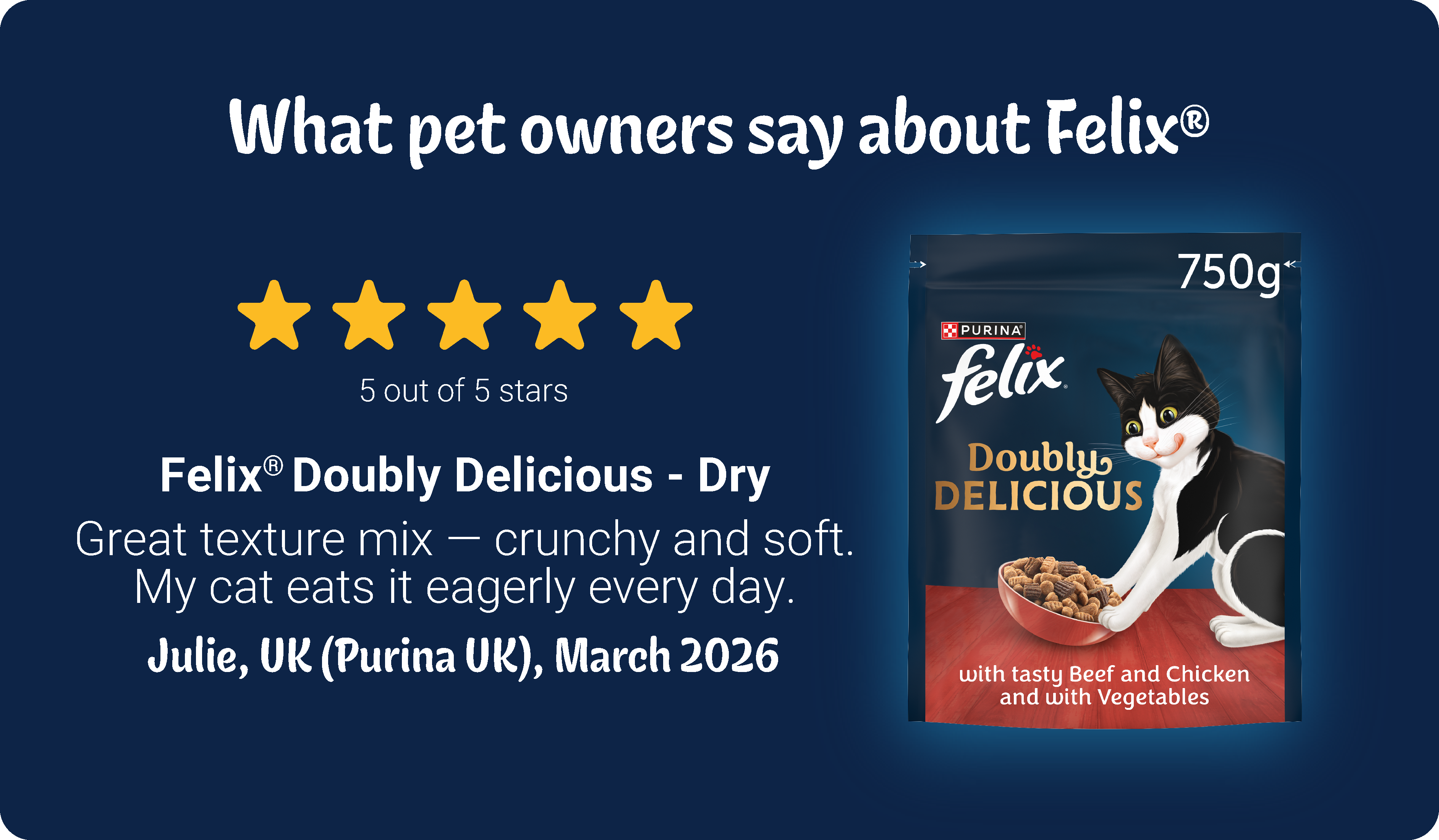 Felix 5 star review for Doubly Delicious Dry