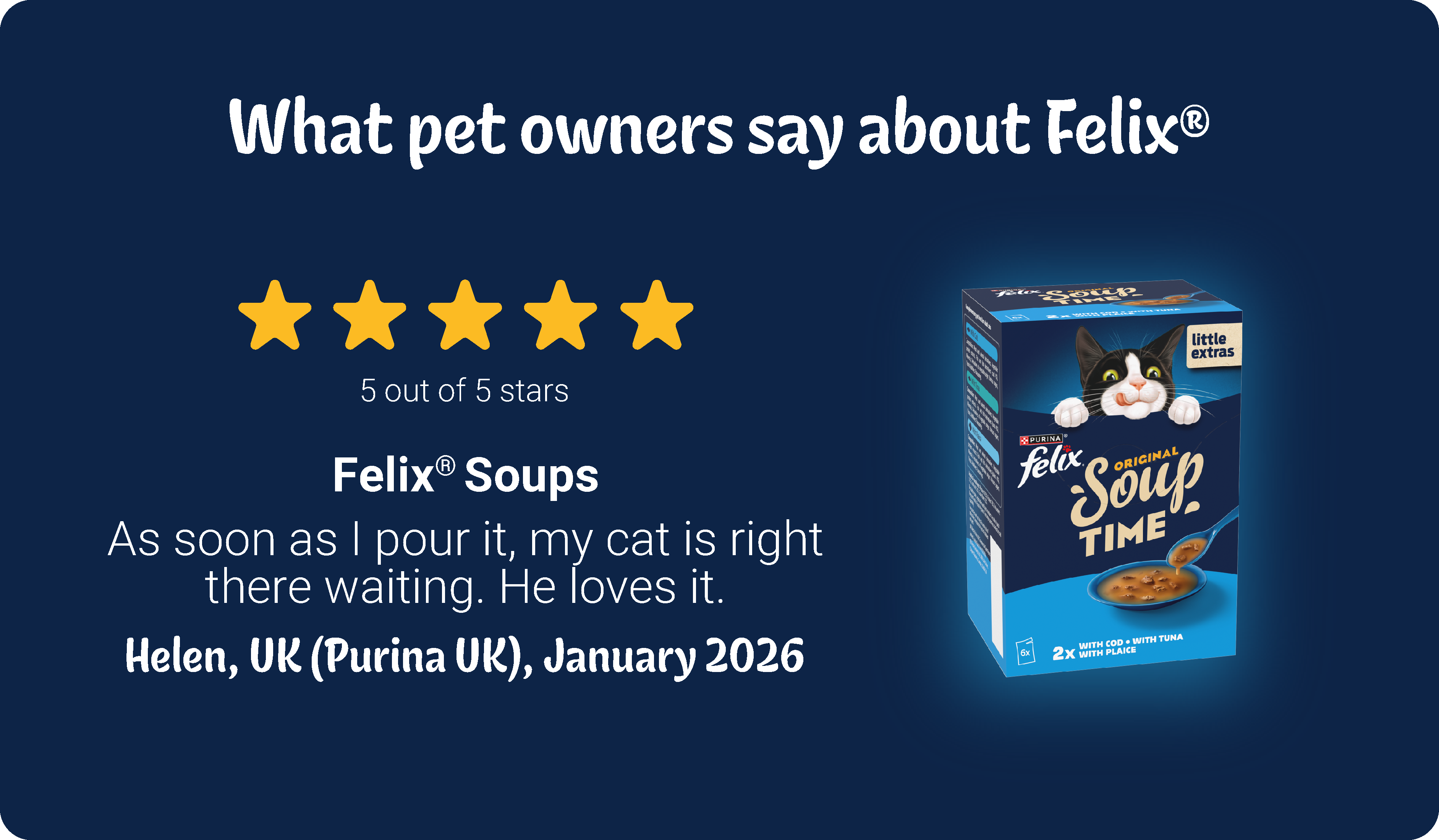 Felix 5 star review of Soups