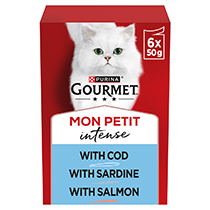 GOURMET® Mon Petit Fish Variety (Cod Sardine and Salmon) Wet Cat Food