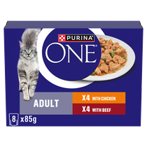 PURINA ONE® Mini Fillets Chicken and Beef Wet Cat Food