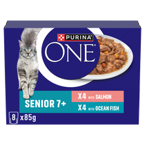 PURINA ONE Senior 7+ Mini Fillets Salmon & Ocean Fish Wet Cat Food